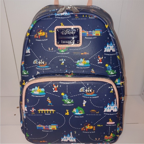 Loungefly Disneyland 65th Anniversary Map Backpack - Picture 5 of 9